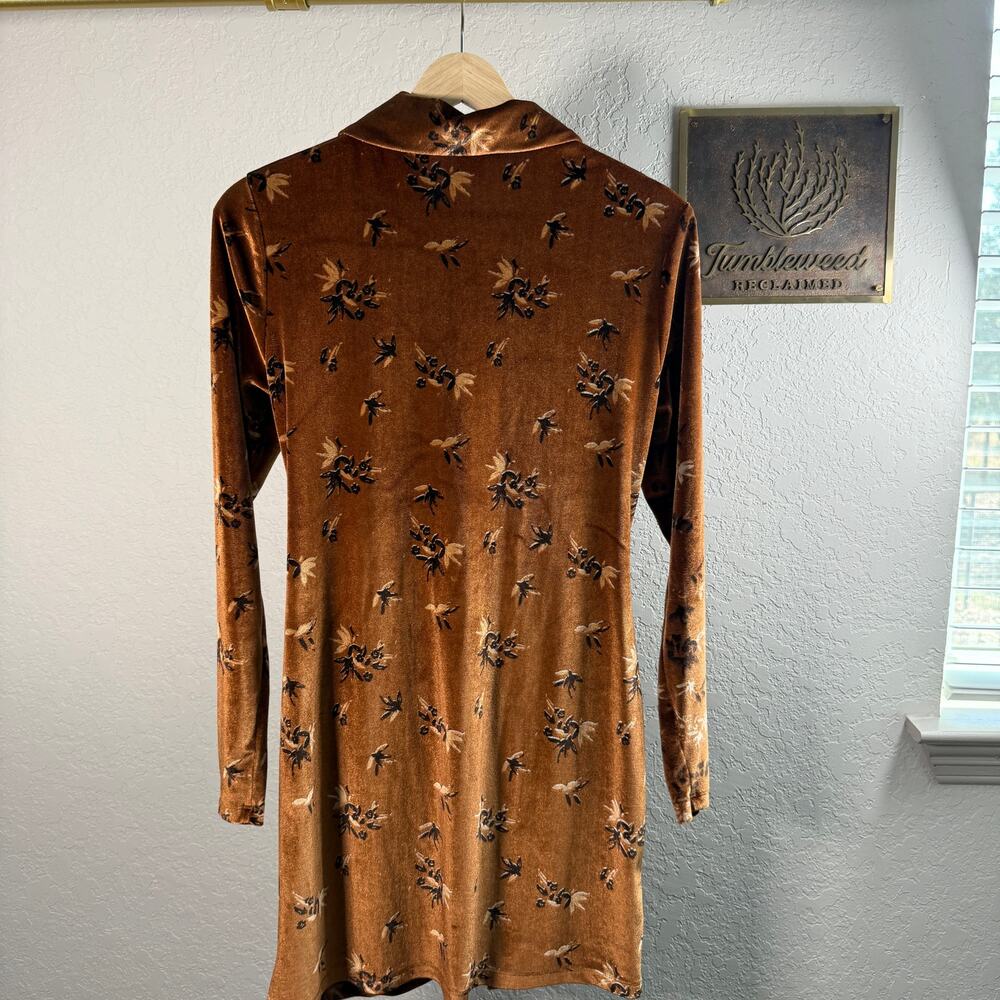 Women's House of Harlow Amber Floral Ruched Front Button Front Dress Size Small - Picture 7 of 10